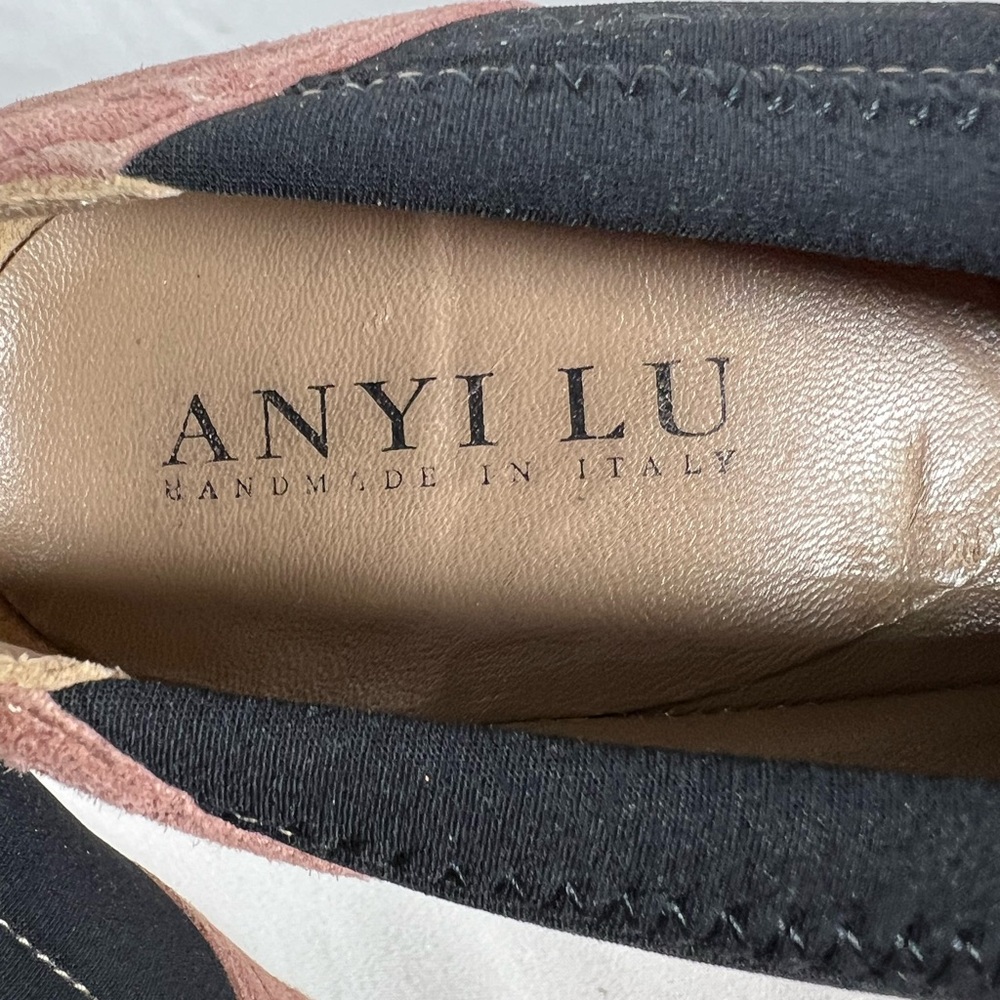 Anyi Lu Heart Suede Handmade Italy Sacchetto Italian Pumps Heels Shoes Size 39.5 - Picture 10 of 14